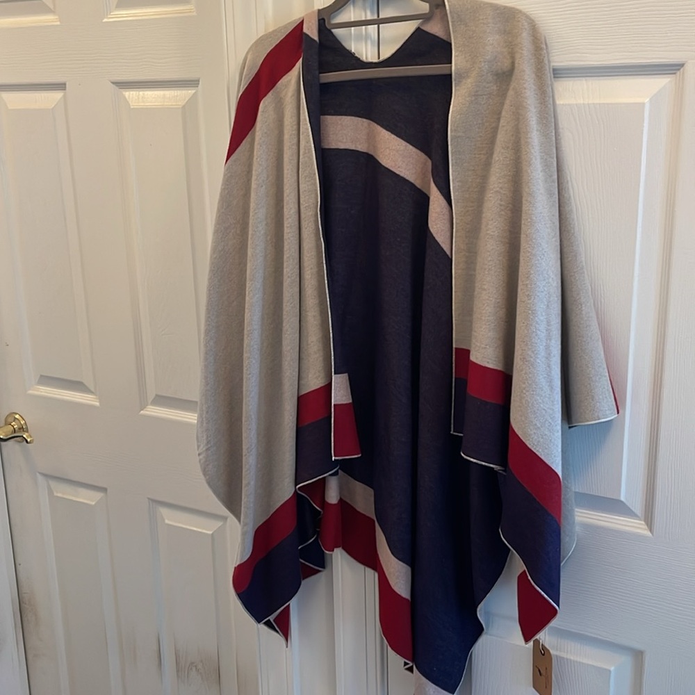 MELIFLUOS MULTI COLOR REVERSIBLE SHAWL ONE SIZE NWT